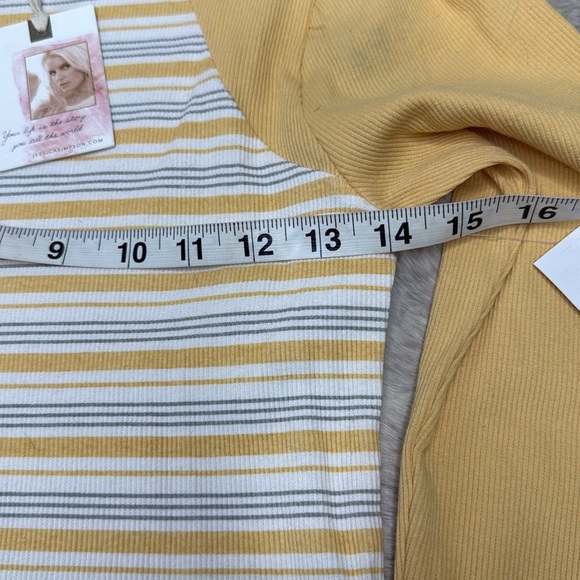 Jessica Simpson | Girls 8-10 Long Sleeve Striped Baseball T-Shirt NWT - Picture 2 of 6